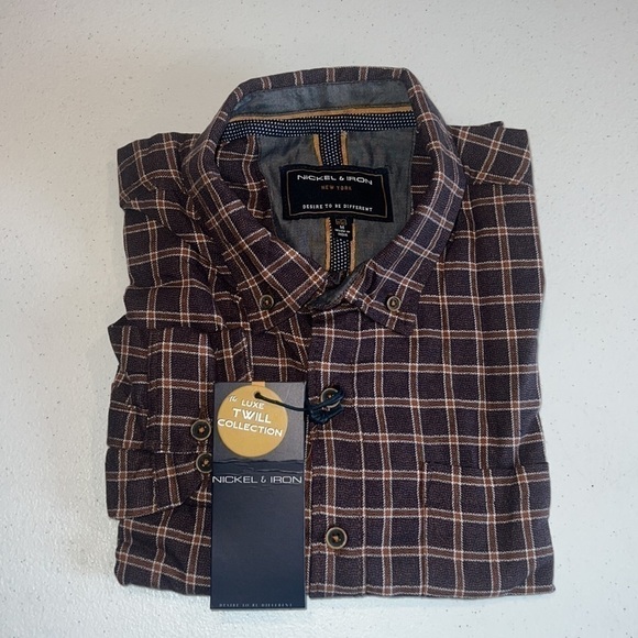 New NICKEL 6 IRON NEW YORK, Men long sleeve dress shirt, casual cotton shirt - Picture 3 of 14